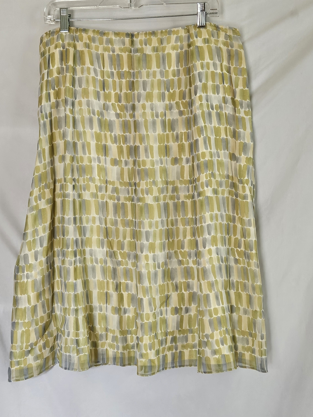 Talbots Silk Watercolor Print Midi Skirt Womens 16 Artsy NWOT Office Careerwear